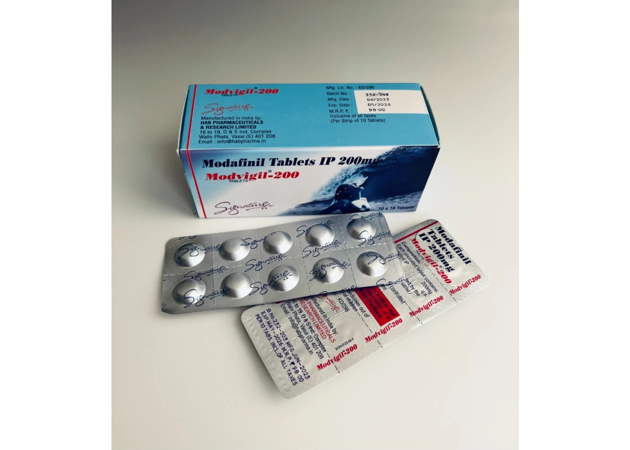 Фото 1 - Модафинил Модвигил (Modvigil Modafinil) 200mg 10 tabl