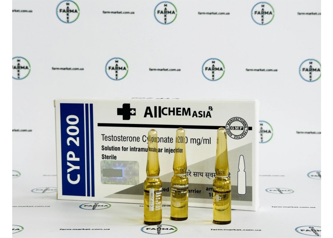 Фото 1 - CYP200 Allchem (Тестостерон Ципионат Алчем) 200мг 1мл