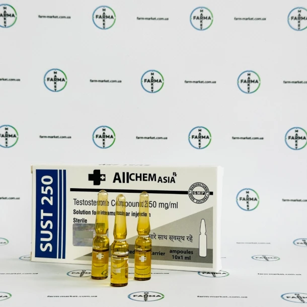 Sust250 Allchem Asia (Тестостерон Сустанон Алчем) 250мг 1мл