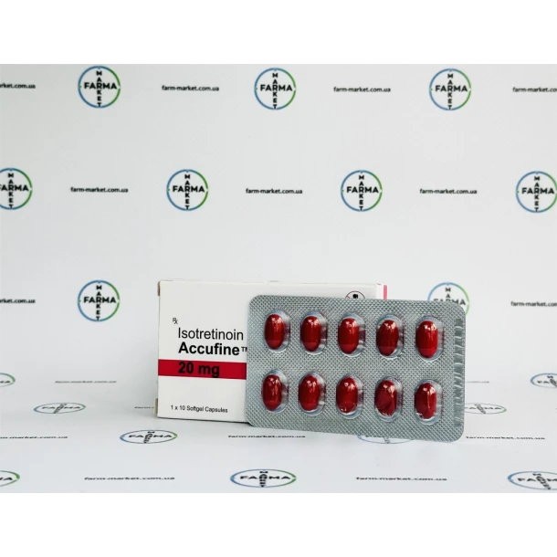Accufine isotretinoin (Аккуфін Ізотретиноїн) 20мг 10капс