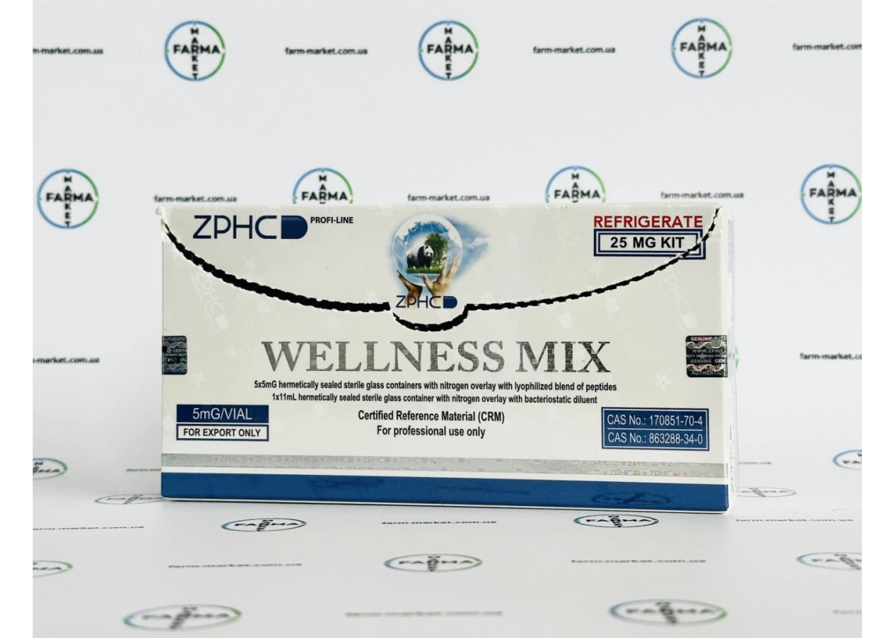 Фото 4 - Пептидный микс Wellness Mix (Cjc 1295 + Ipamorelin) ZPHC 25mg 5фл по 5мг