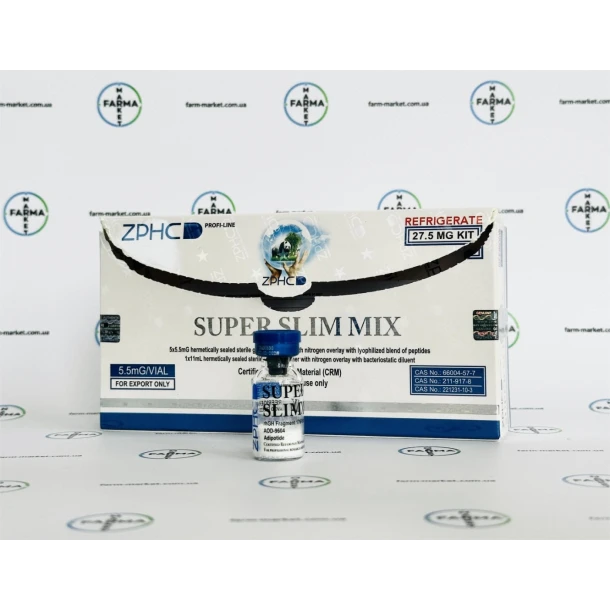 Пептидний мікс Super Slim Mix (HGH Frag+AOD-9604+Adipotide) ZPHC 27.5mg 1фл 5.5мг